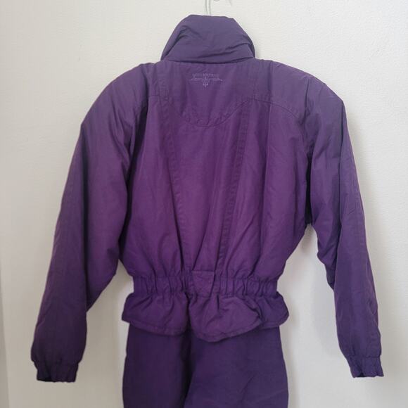 Obermeyer Snow‎ Suit Skiwear Purple Women Sz 10 Hayward Wool Blend Thick Stirrup - Picture 11 of 16